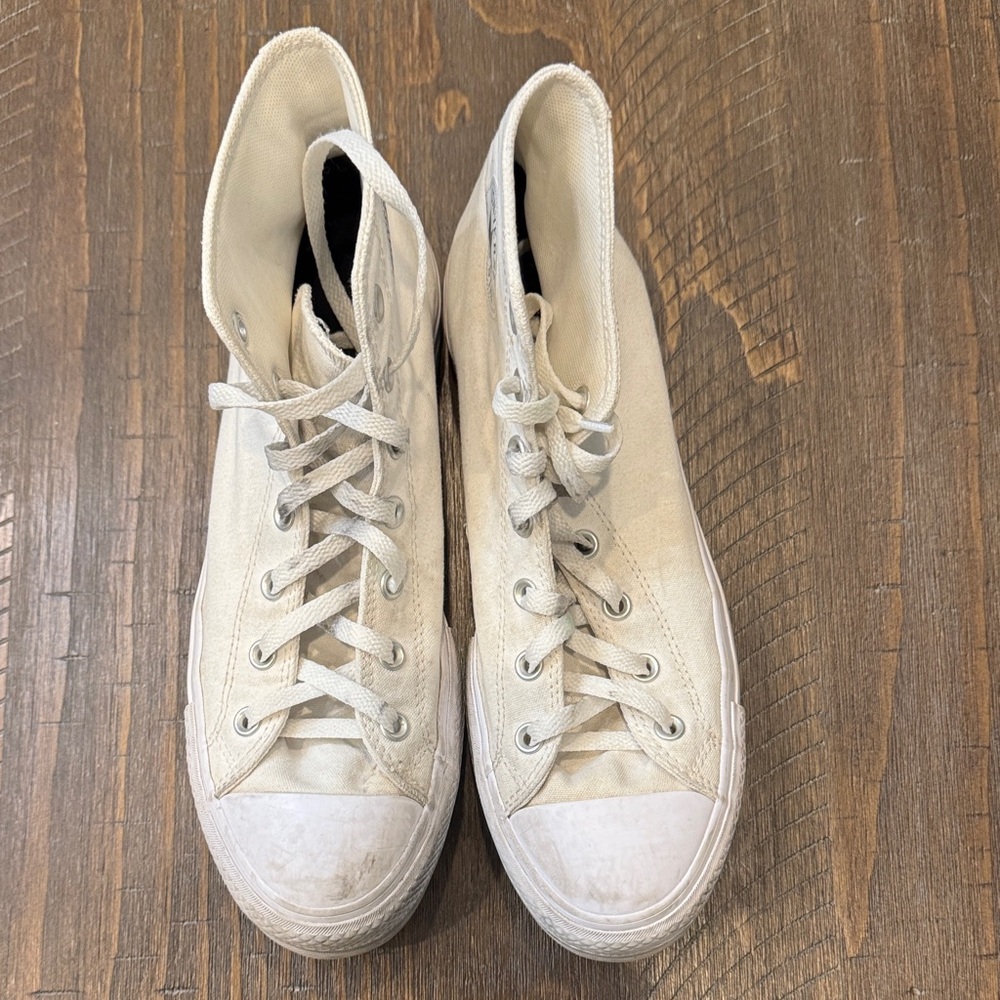 Converse Cream High-Top Sneakers